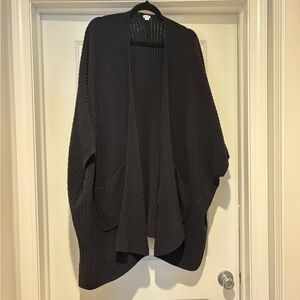 Aerie Black Sleeveless Oversized Cardigan